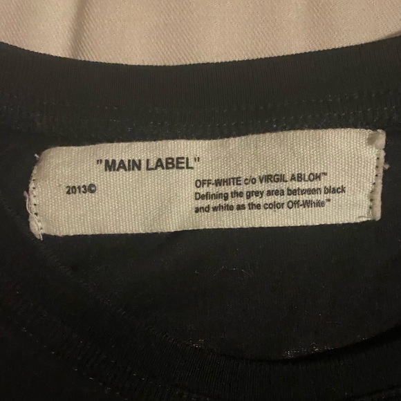 Off White Virgil Abloh 2013 Spray Diagonals T Shirt Sz XS - Picture 3 of 5